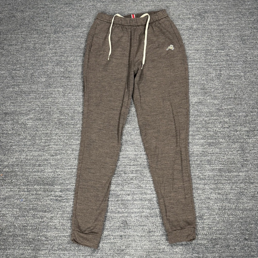 Tracksmith Downeaster Pants Men Small Merino Wool Blend Brown Running Stretch